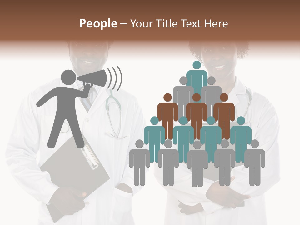 A Couple Of Doctors Standing Next To Each Other PowerPoint Template