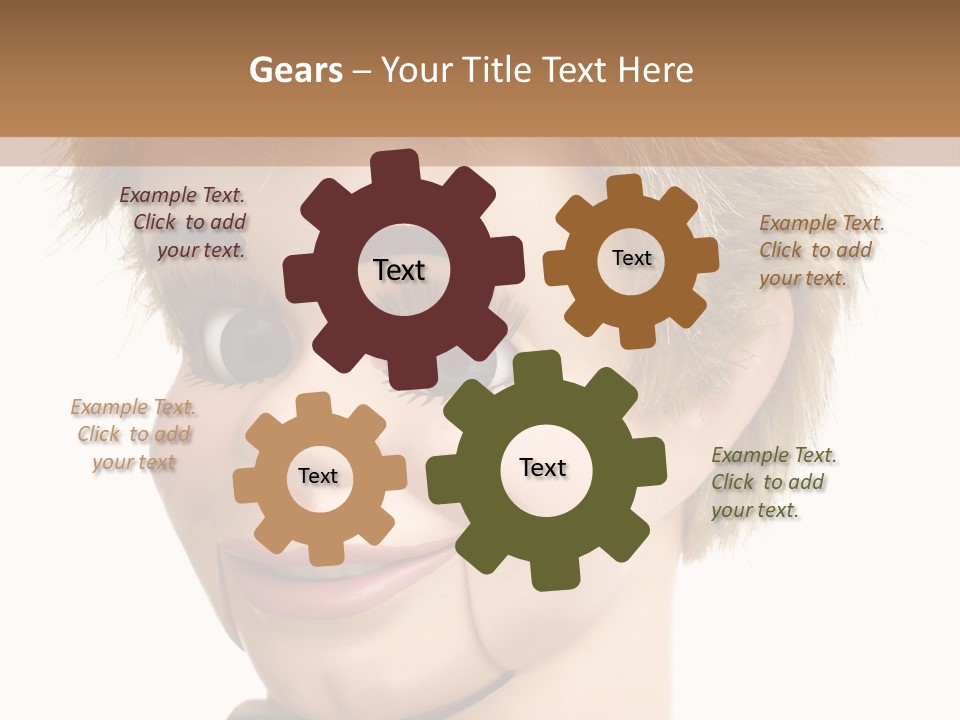 Vintage Ventriloquist Dummy 3 PowerPoint Template