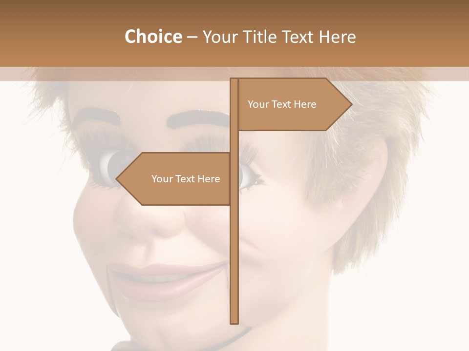 Vintage Ventriloquist Dummy 3 PowerPoint Template
