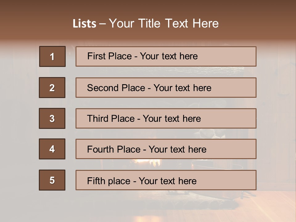 Stone Fireplace With Books On The Mantel And The Fire Blazing Inside With Natural Light PowerPoint Template