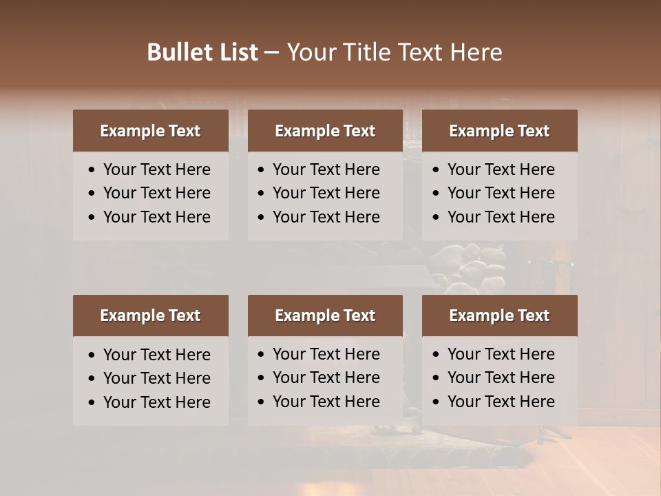 Stone Fireplace With Books On The Mantel And The Fire Blazing Inside With Natural Light PowerPoint Template