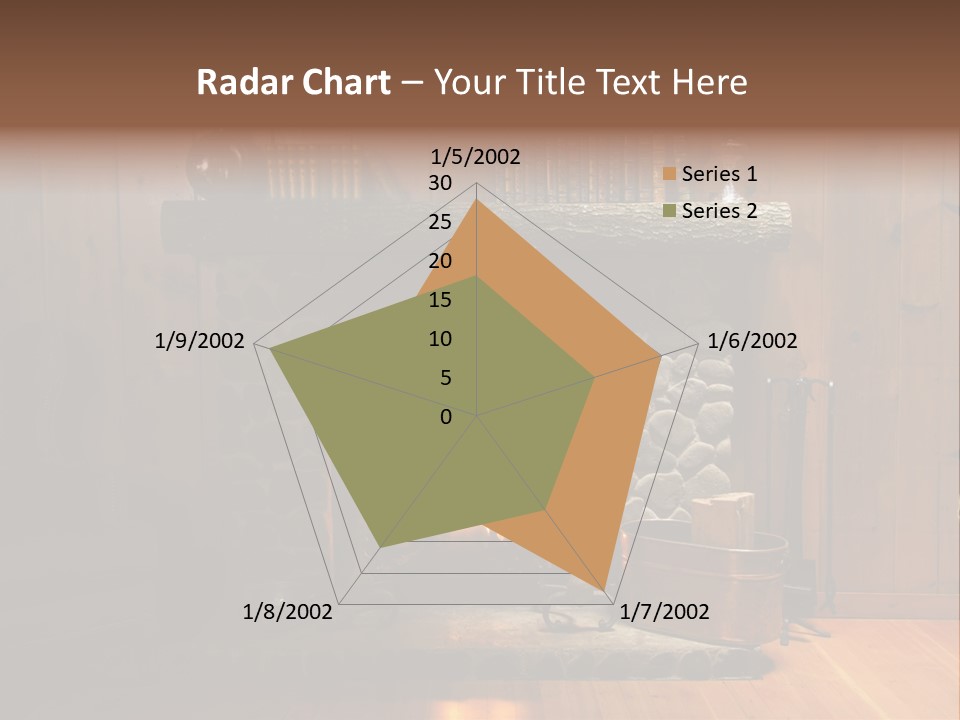 Stone Fireplace With Books On The Mantel And The Fire Blazing Inside With Natural Light PowerPoint Template