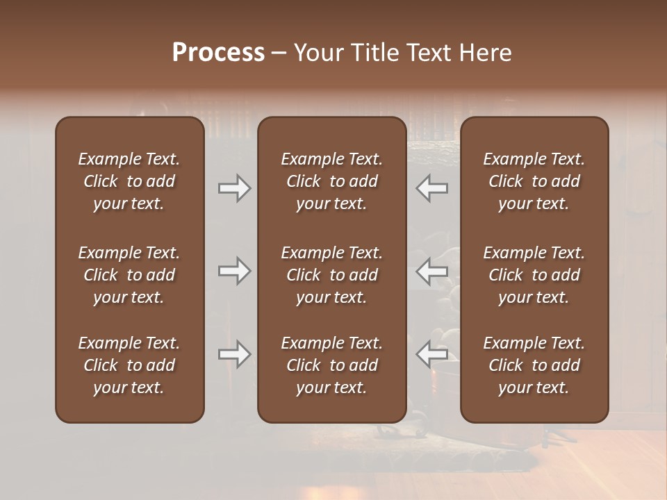 Stone Fireplace With Books On The Mantel And The Fire Blazing Inside With Natural Light PowerPoint Template
