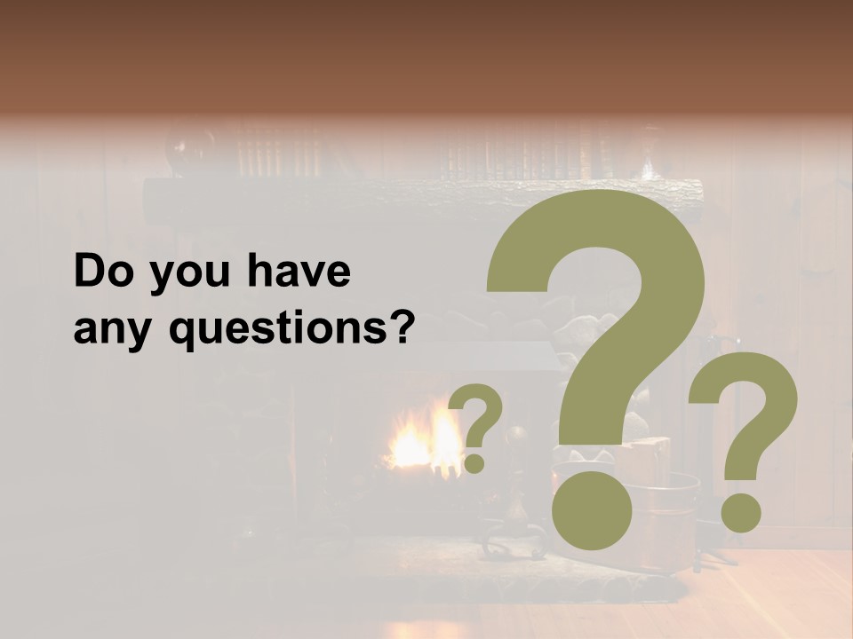 Stone Fireplace With Books On The Mantel And The Fire Blazing Inside With Natural Light PowerPoint Template