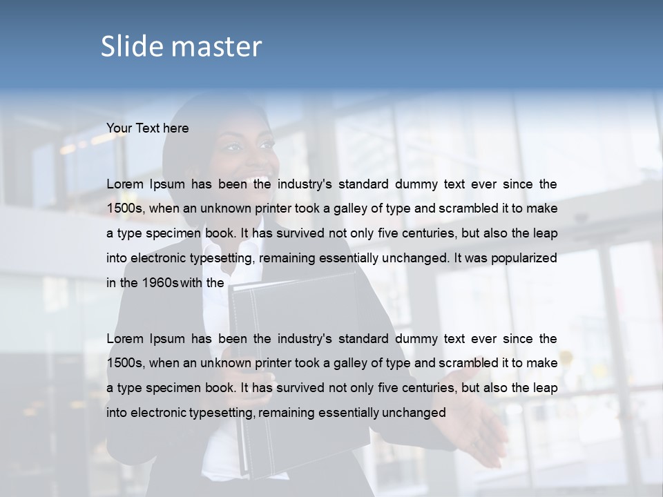 A Pretty African American Business Woman Offering A Handshake PowerPoint Template