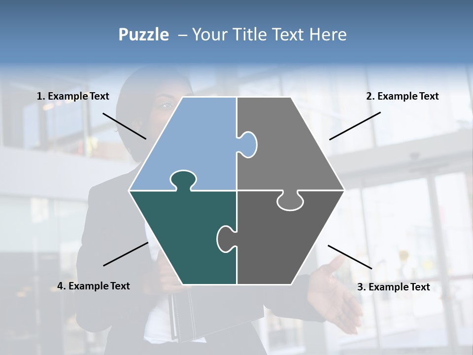 A Pretty African American Business Woman Offering A Handshake PowerPoint Template