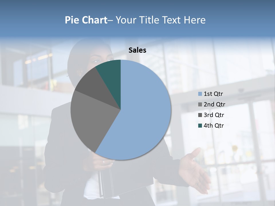 A Pretty African American Business Woman Offering A Handshake PowerPoint Template