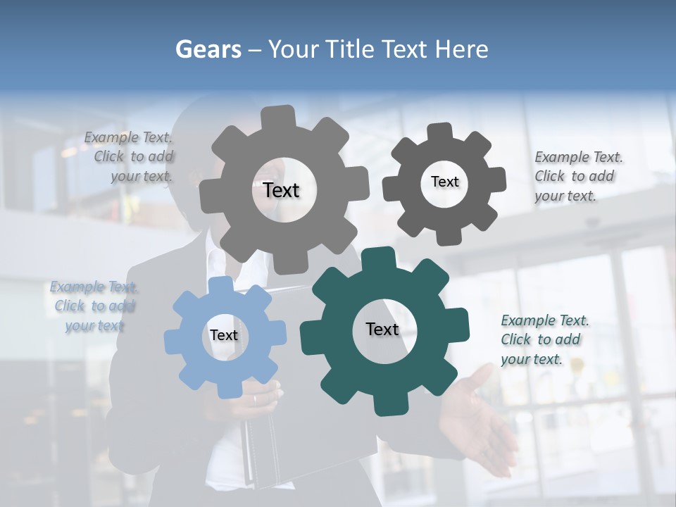 A Pretty African American Business Woman Offering A Handshake PowerPoint Template