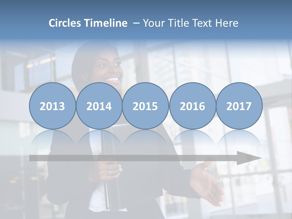 A Pretty African American Business Woman Offering A Handshake PowerPoint Template