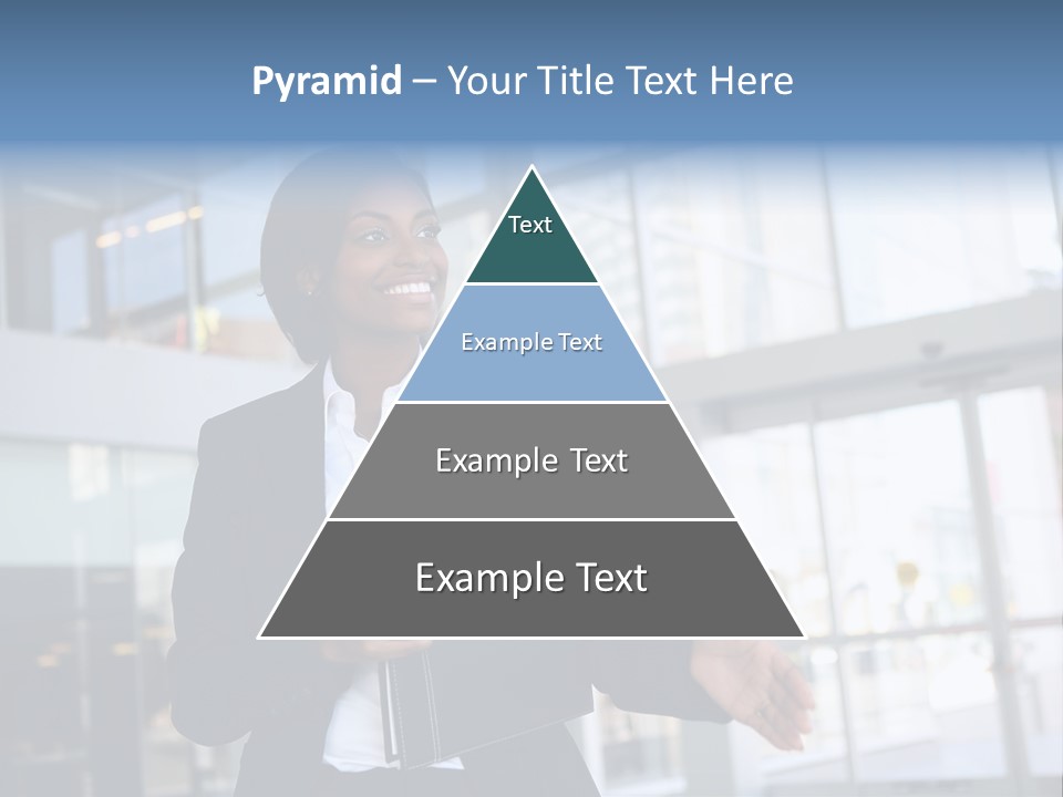 A Pretty African American Business Woman Offering A Handshake PowerPoint Template