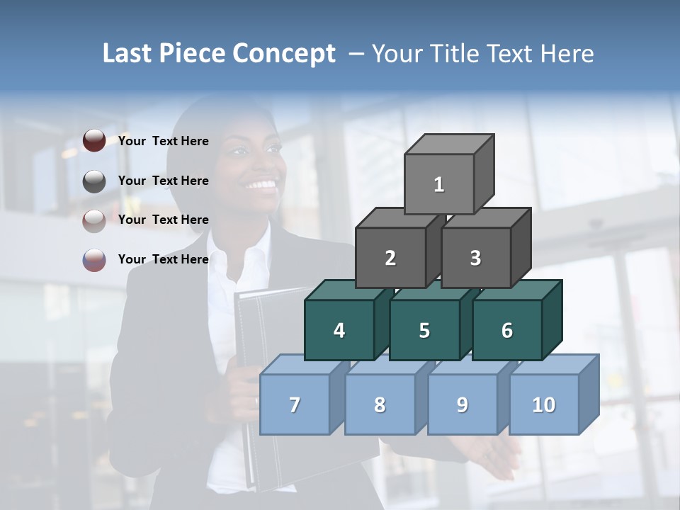 A Pretty African American Business Woman Offering A Handshake PowerPoint Template