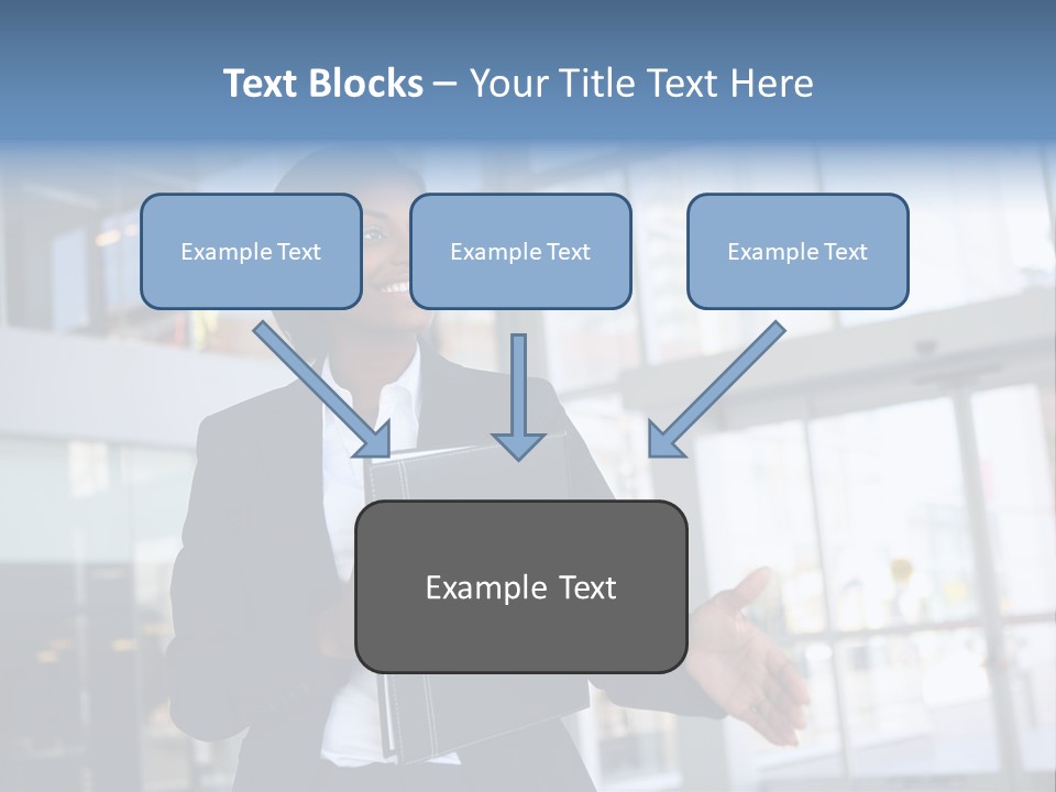 A Pretty African American Business Woman Offering A Handshake PowerPoint Template