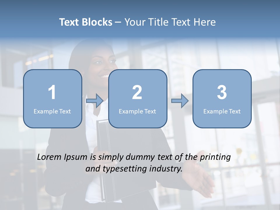 A Pretty African American Business Woman Offering A Handshake PowerPoint Template