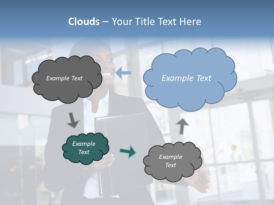 A Pretty African American Business Woman Offering A Handshake PowerPoint Template