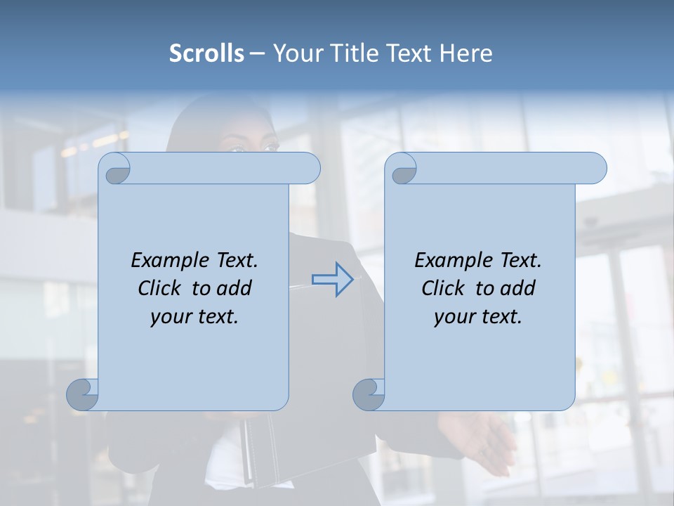 A Pretty African American Business Woman Offering A Handshake PowerPoint Template