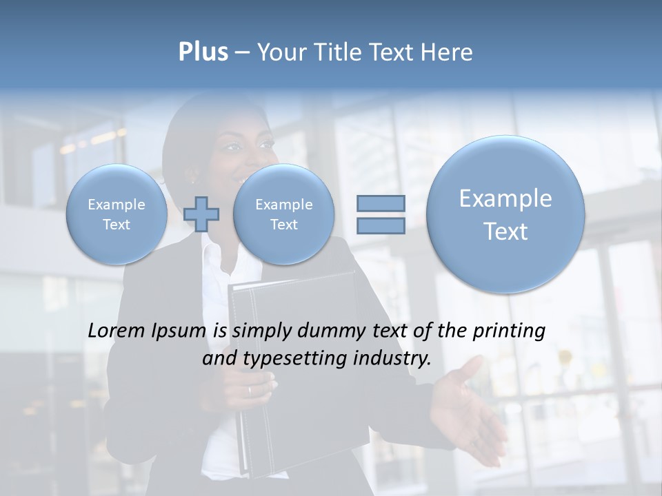 A Pretty African American Business Woman Offering A Handshake PowerPoint Template