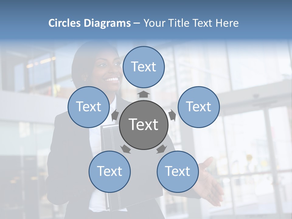 A Pretty African American Business Woman Offering A Handshake PowerPoint Template