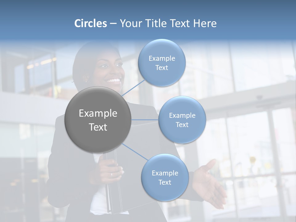 A Pretty African American Business Woman Offering A Handshake PowerPoint Template