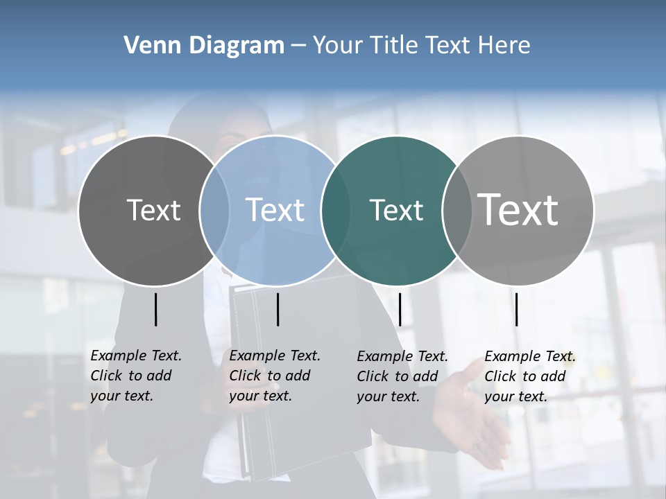 A Pretty African American Business Woman Offering A Handshake PowerPoint Template