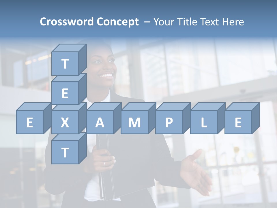 A Pretty African American Business Woman Offering A Handshake PowerPoint Template