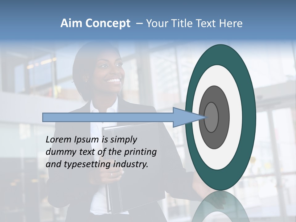 A Pretty African American Business Woman Offering A Handshake PowerPoint Template