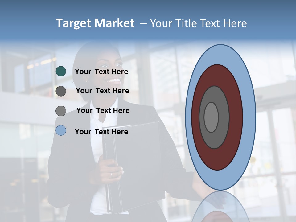 A Pretty African American Business Woman Offering A Handshake PowerPoint Template