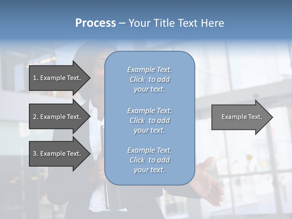 A Pretty African American Business Woman Offering A Handshake PowerPoint Template