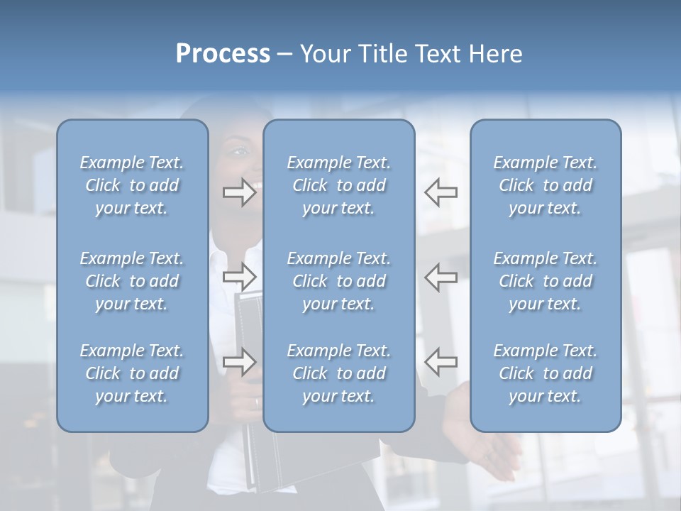 A Pretty African American Business Woman Offering A Handshake PowerPoint Template