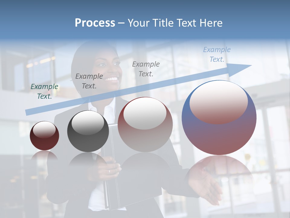A Pretty African American Business Woman Offering A Handshake PowerPoint Template