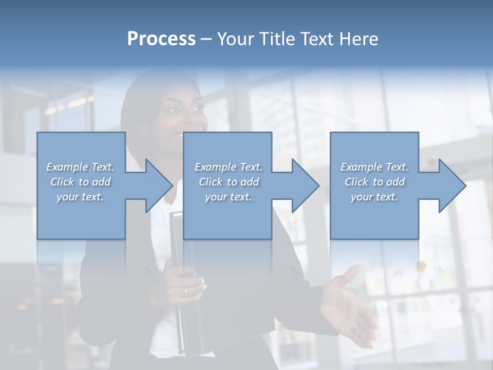 A Pretty African American Business Woman Offering A Handshake PowerPoint Template