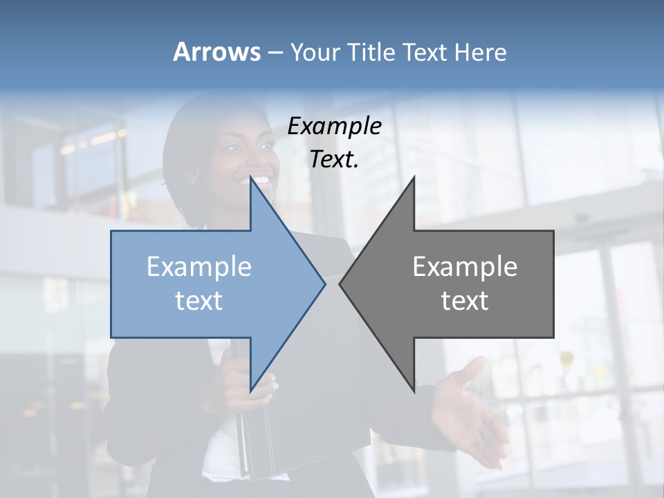 A Pretty African American Business Woman Offering A Handshake PowerPoint Template
