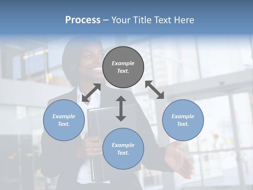A Pretty African American Business Woman Offering A Handshake PowerPoint Template
