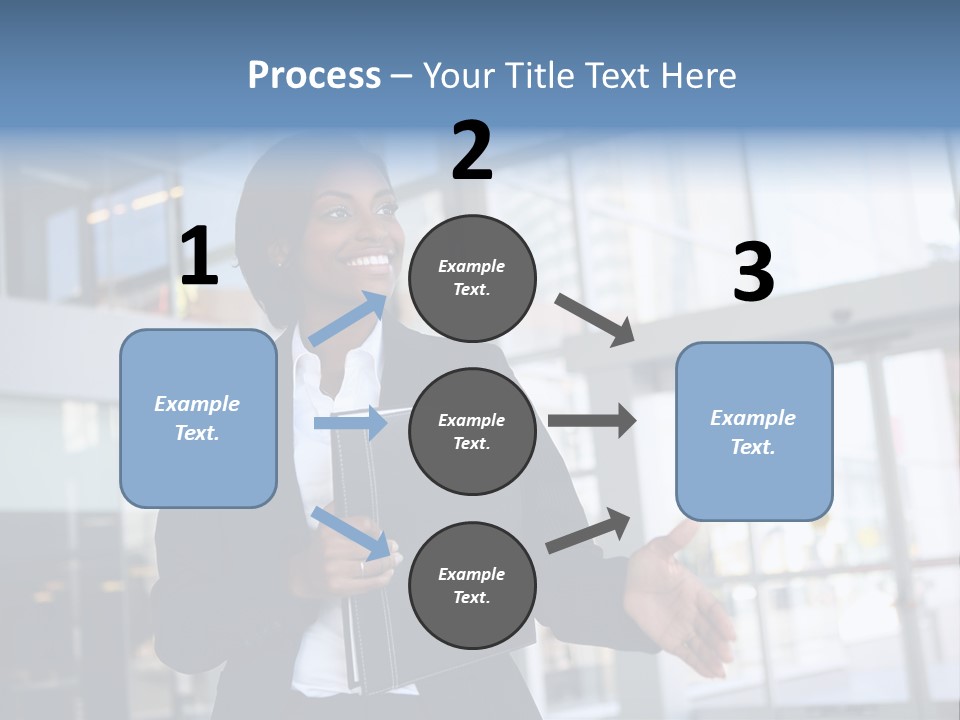A Pretty African American Business Woman Offering A Handshake PowerPoint Template
