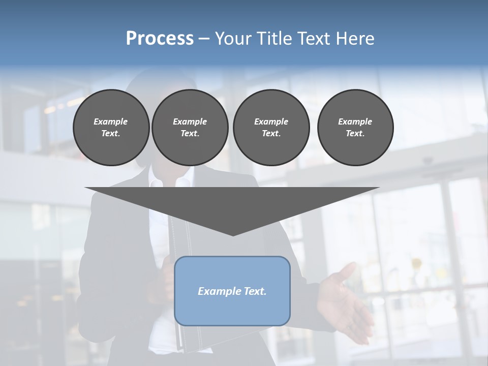 A Pretty African American Business Woman Offering A Handshake PowerPoint Template