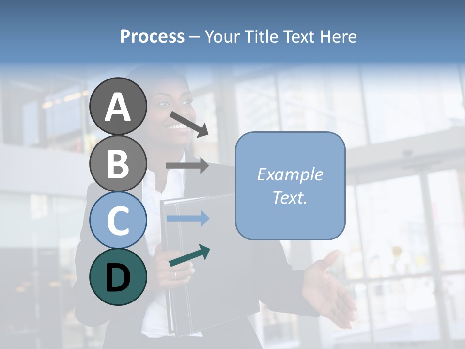 A Pretty African American Business Woman Offering A Handshake PowerPoint Template