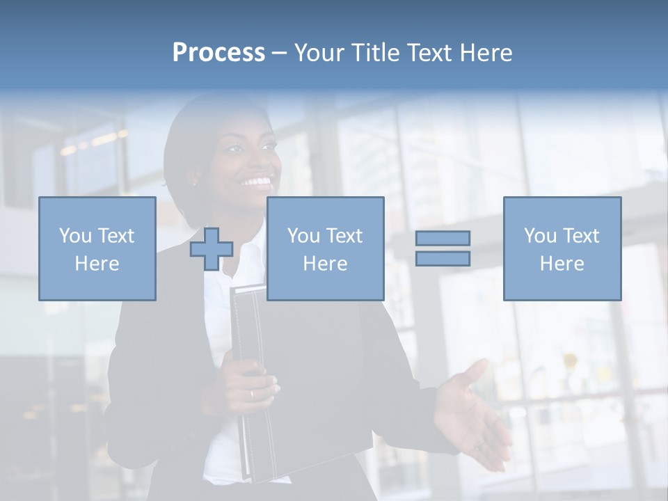 A Pretty African American Business Woman Offering A Handshake PowerPoint Template