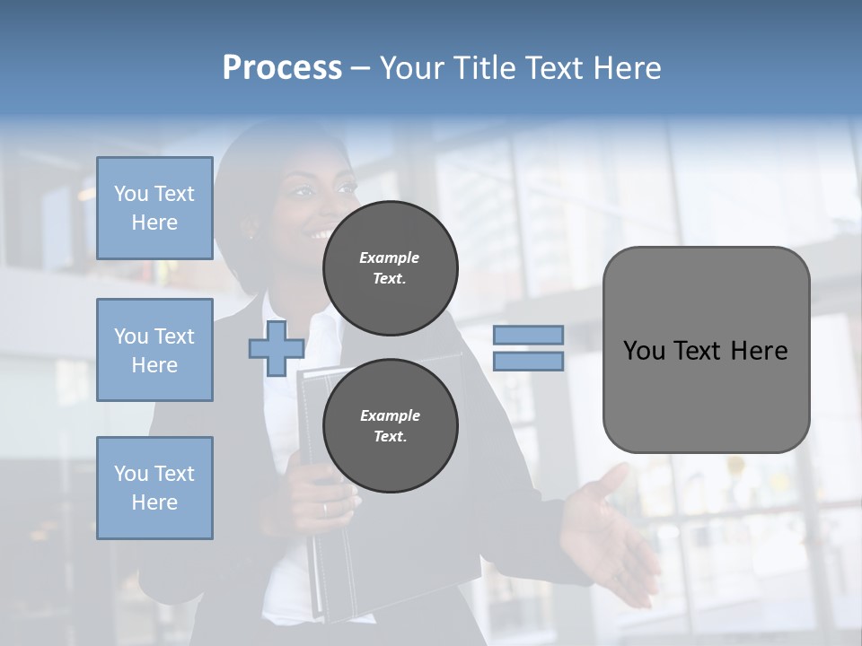 A Pretty African American Business Woman Offering A Handshake PowerPoint Template