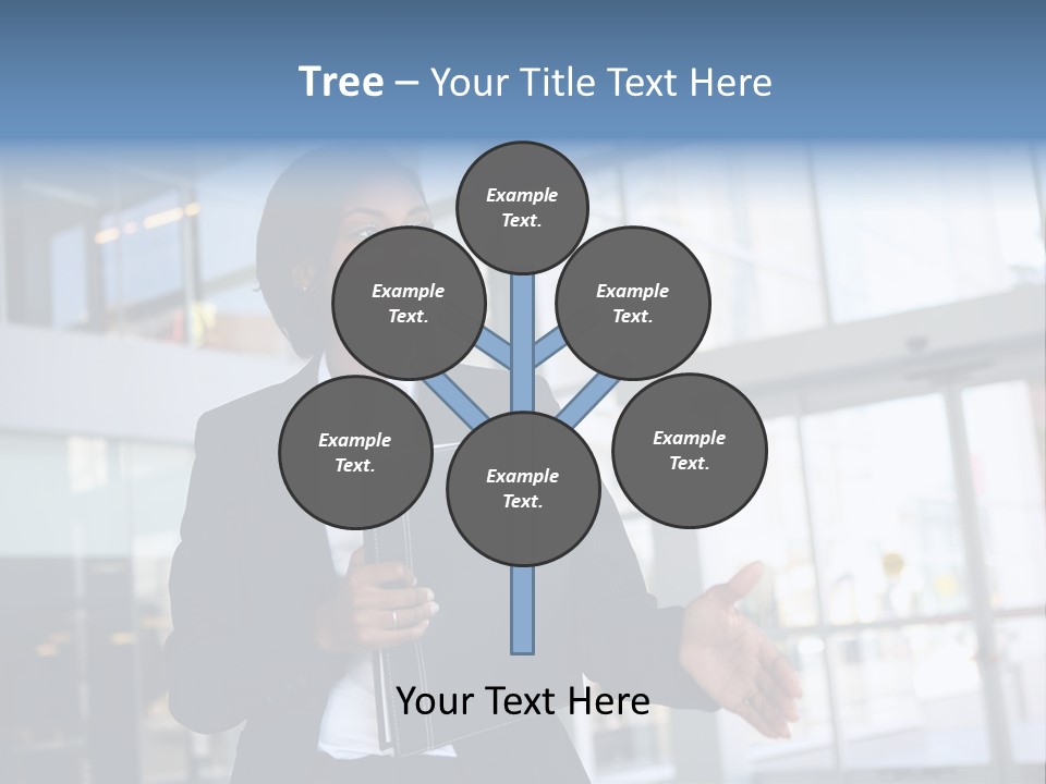 A Pretty African American Business Woman Offering A Handshake PowerPoint Template