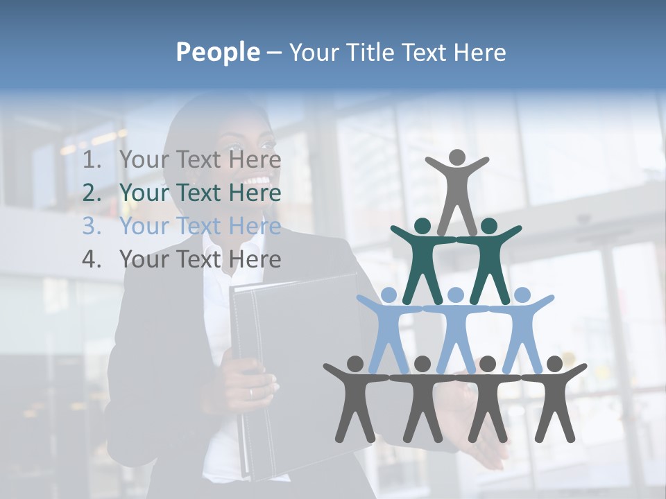 A Pretty African American Business Woman Offering A Handshake PowerPoint Template