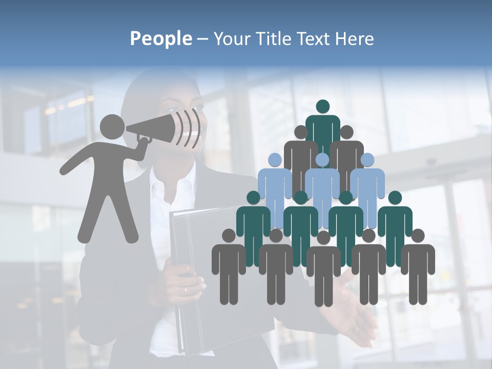 A Pretty African American Business Woman Offering A Handshake PowerPoint Template