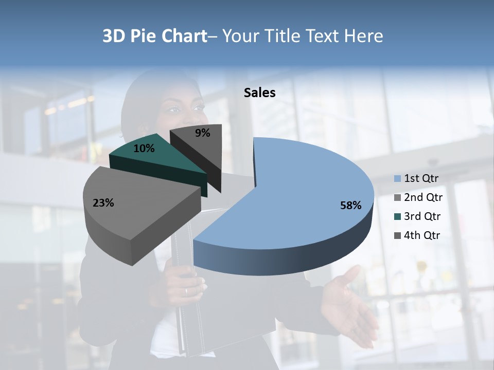 A Pretty African American Business Woman Offering A Handshake PowerPoint Template
