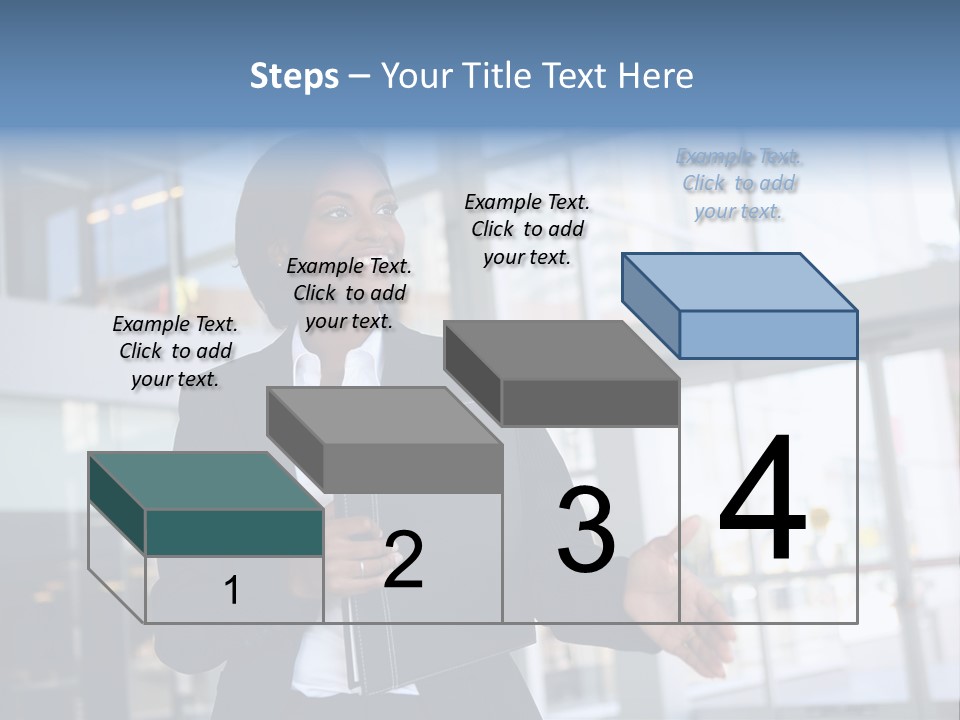 A Pretty African American Business Woman Offering A Handshake PowerPoint Template
