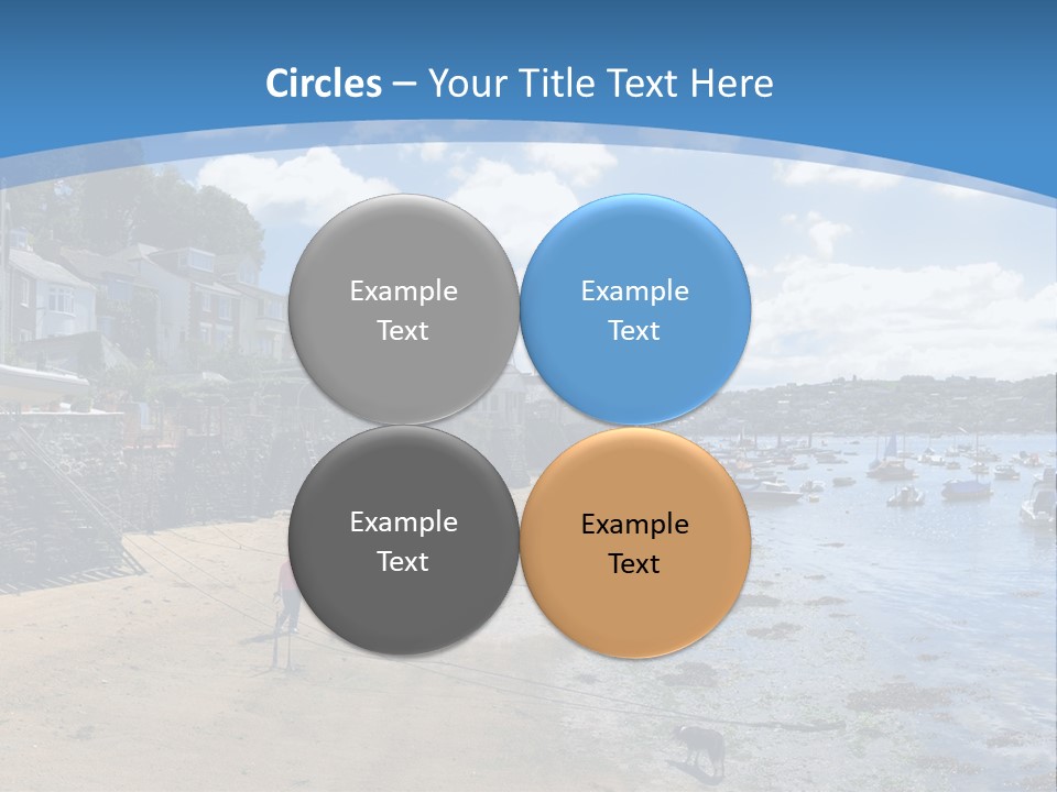 The Estuary Of The River Fowey Town Of Fowey South Cornish Coast Cornwall England Uk PowerPoint Template