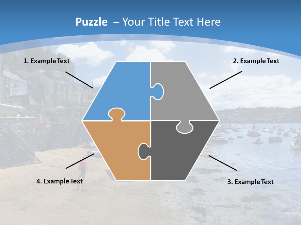 The Estuary Of The River Fowey Town Of Fowey South Cornish Coast Cornwall England Uk PowerPoint Template