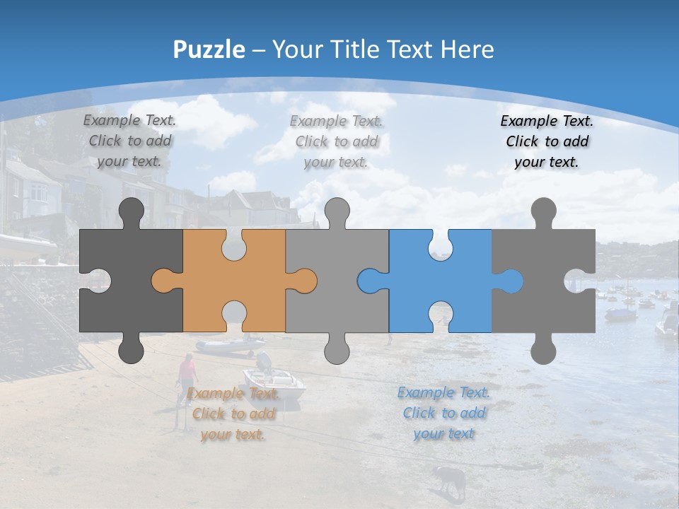 The Estuary Of The River Fowey Town Of Fowey South Cornish Coast Cornwall England Uk PowerPoint Template