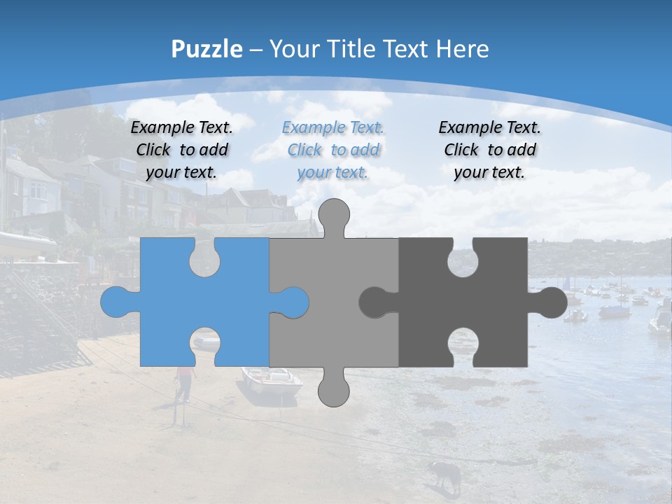 The Estuary Of The River Fowey Town Of Fowey South Cornish Coast Cornwall England Uk PowerPoint Template