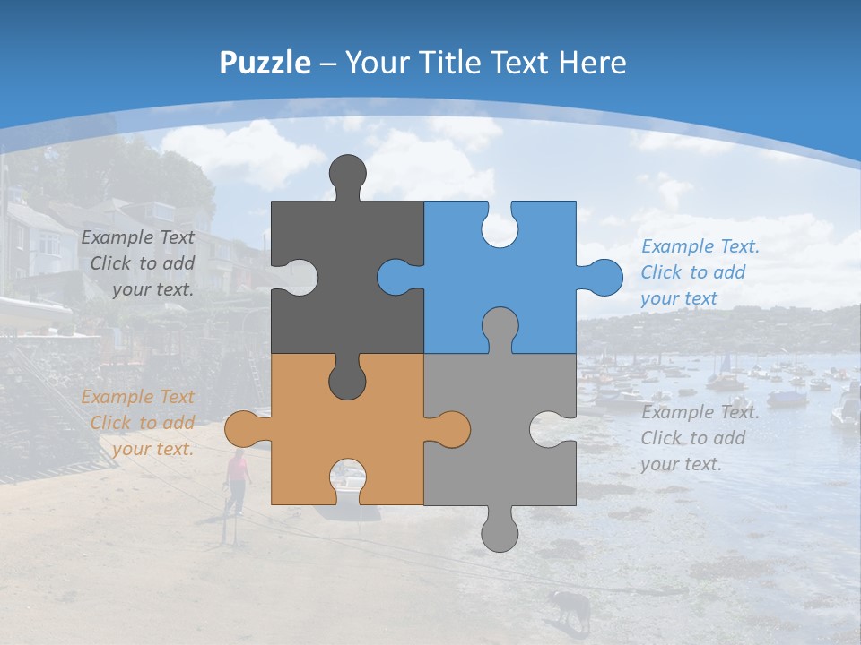The Estuary Of The River Fowey Town Of Fowey South Cornish Coast Cornwall England Uk PowerPoint Template