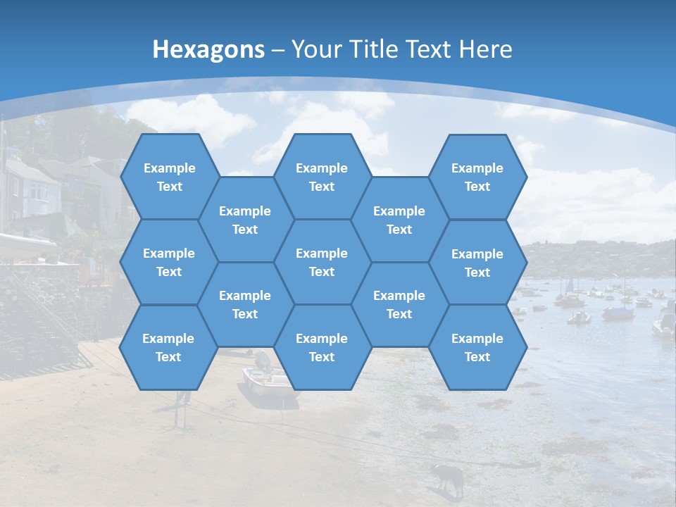 The Estuary Of The River Fowey Town Of Fowey South Cornish Coast Cornwall England Uk PowerPoint Template