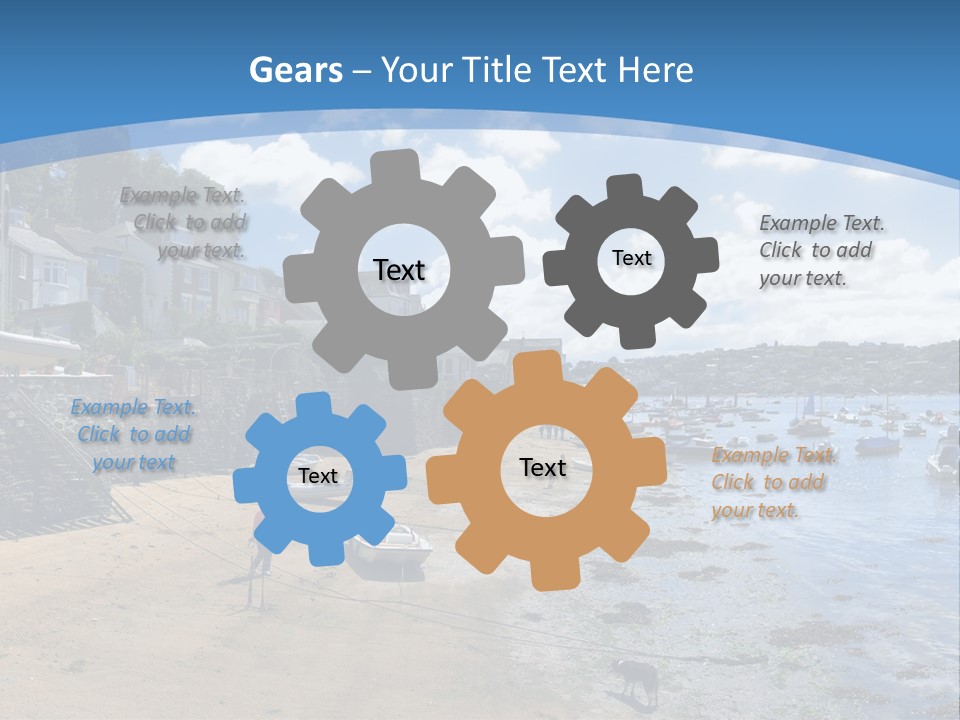 The Estuary Of The River Fowey Town Of Fowey South Cornish Coast Cornwall England Uk PowerPoint Template