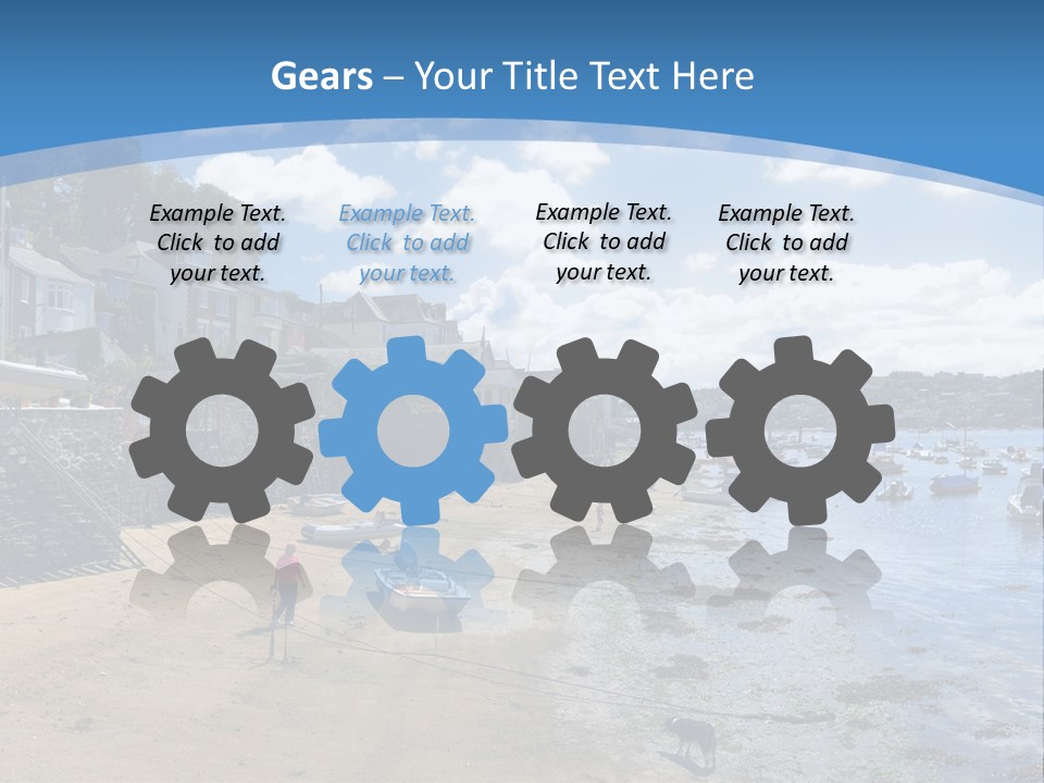 The Estuary Of The River Fowey Town Of Fowey South Cornish Coast Cornwall England Uk PowerPoint Template